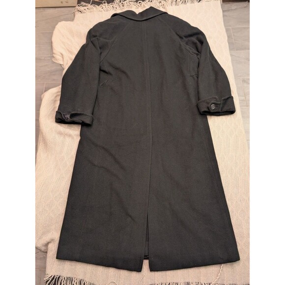 Albert Nipon Gold Label Wool/Cashmere Blend 14P Full Length Black Trench Coat - Picture 12 of 12